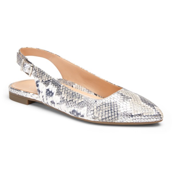 Vionic Flats Ireland - Jade Slingback Flat Silver - Womens Shoes Online | DZAXE-3429
